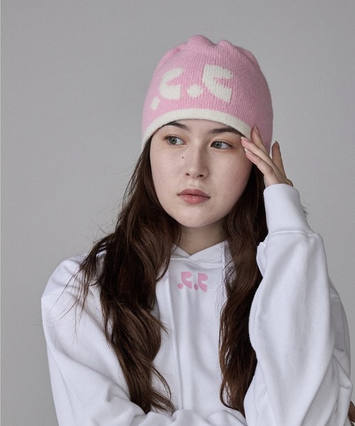 Rest&Recreation（レストアンドレクリエーション）の「Rest&Recreation/レストアンドレクリエーション RR REVERSIBLE BEANIE ビーニー（ニットキャップ/ビーニー・レディース・ピンク/グレー・FREE）」の15枚目の写真