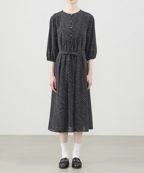 MACKINTOSH PHILOSOPHY(マッキントッシュ フィロソフィー)の「ドライタッチブザムワンピース(ワンピース・レディース・ダークネイビー/ブラック・36/38/34)」の5枚目の写真