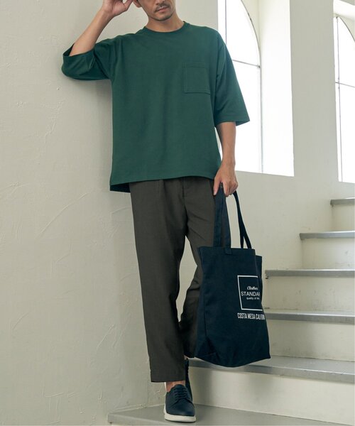 ikka（イッカ）の「ストレッチインレイ7分袖Tシャツ（Tシャツ/カットソー・メンズ・ブラック/オリーブ/ホワイト・M/L/XL/S）」の9枚目の写真