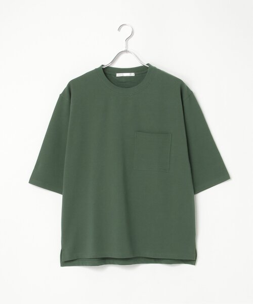 ikka（イッカ）の「ストレッチインレイ7分袖Tシャツ（Tシャツ/カットソー・メンズ・ブラック/オリーブ/ホワイト・M/L/XL/S）」の16枚目の写真