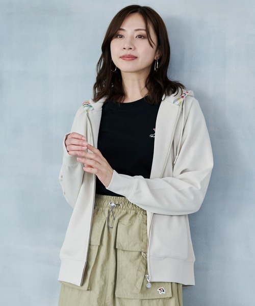 Arnold Palmer（アーノルドパーマー）の「シェア ウールライク フルジップパーカー（パーカー・レディース・ネイビー/オートミール/グレイッシュベージュ・LL/L/M/S/XS）」の2枚目の写真