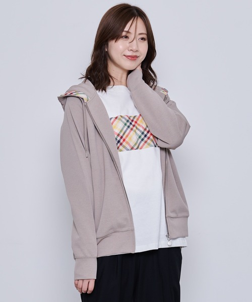 Arnold Palmer（アーノルドパーマー）の「シェア ウールライク フルジップパーカー（パーカー・レディース・ネイビー/オートミール/グレイッシュベージュ・LL/L/M/S/XS）」の8枚目の写真