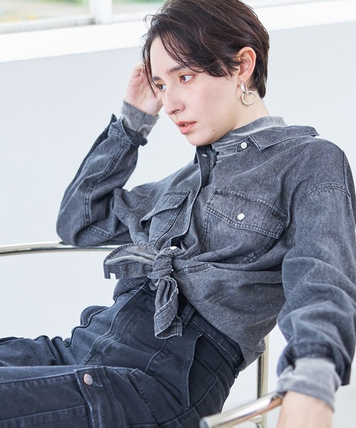 SOMETHING ビッグデニムシャツ（シャツ/ブラウス）｜SOMETHING