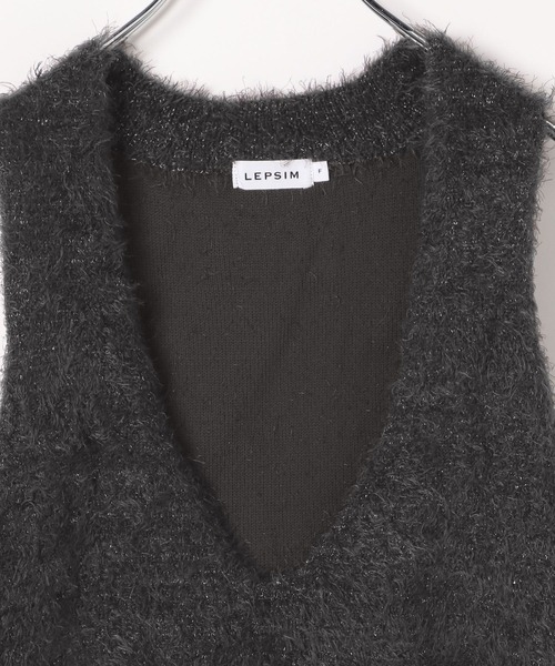 LEPSIM(レプシィム)の「7ゲージフェザーショートベスト 137512(ベスト・レディース・ライトブルー/チャコールグレー/ブラウン/オフホワイト・FREE)」の10枚目の写真