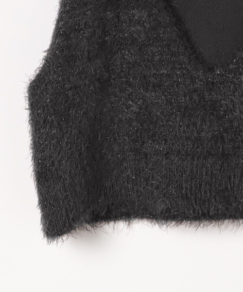 LEPSIM(レプシィム)の「7ゲージフェザーショートベスト 137512(ベスト・レディース・ライトブルー/チャコールグレー/ブラウン/オフホワイト・FREE)」の12枚目の写真