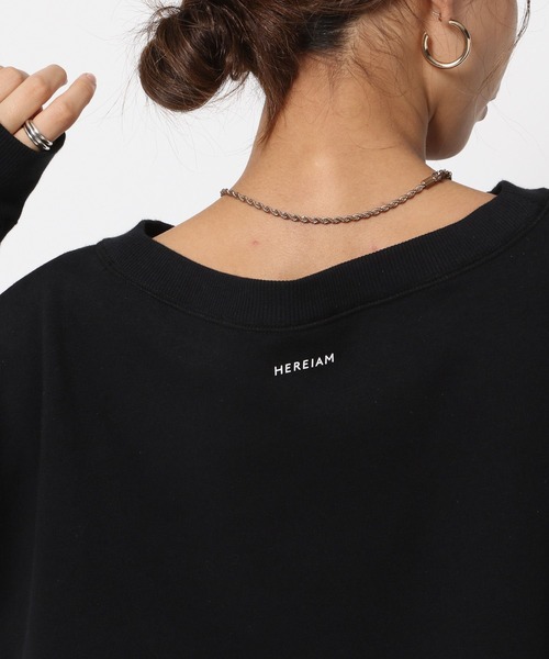 HEREIAM（ヘレイアム）の「【HEREIAM】オフショル裏毛プルオーバー（スウェット・レディース・ブラック/オフホワイト/バーガンディー・FREE）」の13枚目の写真