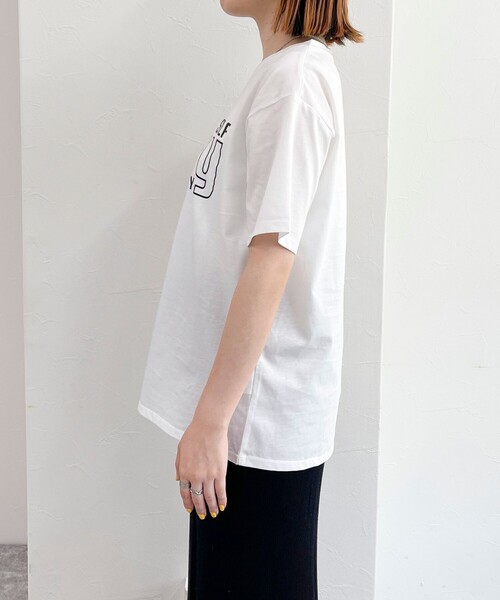 fredy emue(フレディエミュ)の「シルケットdiaryロゴTシャツ(Tシャツ/カットソー・レディース・オフホワイト/カーキ/ブラック・38)」の22枚目の写真