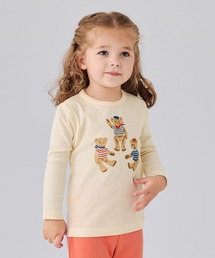 やわらか長袖らくちんTシャツ（テディベア）