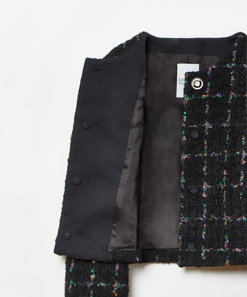 セール】【LOULOU WILLOUGHBY】CAMPOREラメツイードジャケット