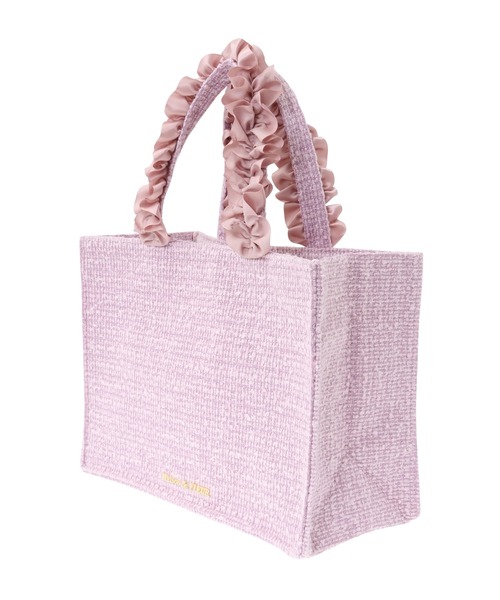 Maison de FLEUR（メゾンドフルール）の「EC限定ツイードスクエアトートSバッグ（トートバッグ・レディース・ブラック/ピンク・FREE）」の8枚目の写真