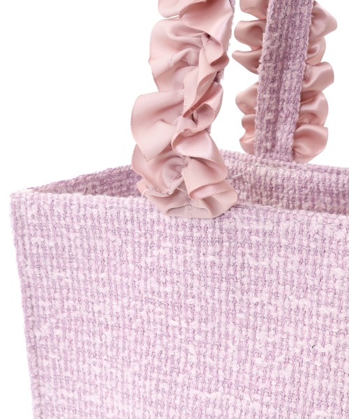 Maison de FLEUR（メゾンドフルール）の「EC限定ツイードスクエアトートSバッグ（トートバッグ・レディース・ブラック/ピンク・FREE）」の12枚目の写真