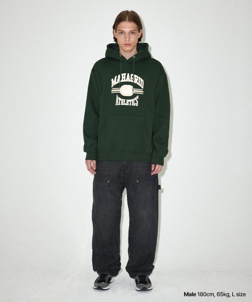 [MAHAGRID] LION ATHLETICS HOODIE /追跡付 LION ATHLETICS HOODIE [BLACK] - MAHAGRID