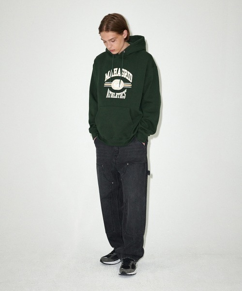 パーカー 「mahagrid/マハグリッド」 LION ATHLETICS HOODIE/ライオン アスレティクス プルオーバーパーカー レディース mahagrid/マハグリッド』 LION ATHLETICS HOODIE/ライオン