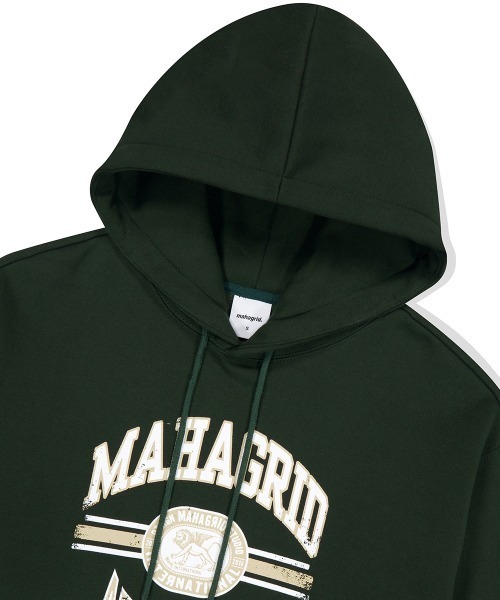 パーカー 「mahagrid/マハグリッド」 LION ATHLETICS HOODIE/ライオン アスレティクス プルオーバーパーカー レディース MAHAGRID パーカー 「mahagrid/マハグリッド」 LION ATHLETICS