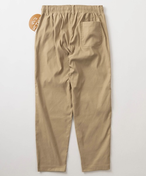 make a ray!（メイク ア レイ！）の「【暖かいパンツ】無地シンプルデザイン 高ストレッチ スリムテーパード イージーパンツ/リラックスパンツ（チノパンツ・レディース・アイボリー/カーキ/ブラック/ベージュ/グリーン・L/M）」の7枚目の写真
