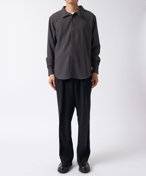 RAINMAKER(レインメーカー)の「【RAINMAKER/レインメーカー】HIGH NECK COLLAR SHIRT(シャツ/ブラウス・メンズ・ブラック/ベージュ/アイボリー・4/3)」の5枚目の写真