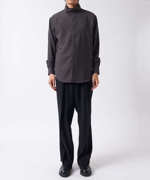 RAINMAKER(レインメーカー)の「【RAINMAKER/レインメーカー】HIGH NECK COLLAR SHIRT(シャツ/ブラウス・メンズ・ブラック/ベージュ/アイボリー・4/3)」の6枚目の写真