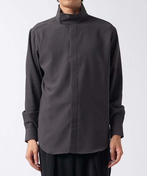 RAINMAKER(レインメーカー)の「【RAINMAKER/レインメーカー】HIGH NECK COLLAR SHIRT(シャツ/ブラウス・メンズ・ブラック/ベージュ/アイボリー・4/3)」の9枚目の写真