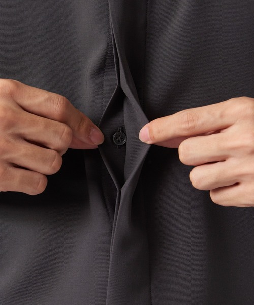 RAINMAKER(レインメーカー)の「【RAINMAKER/レインメーカー】HIGH NECK COLLAR SHIRT(シャツ/ブラウス・メンズ・ブラック/ベージュ/アイボリー・4/3)」の16枚目の写真