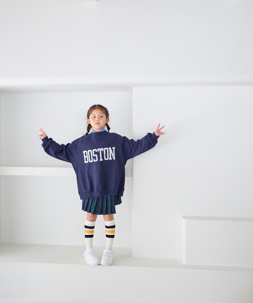 LOWRYS FARM（ローリーズファーム）の「アシメキルトプリーツスカート　150285（スカート・キッズ・ネイビー/レッド・150cm/140cm/130cm/120cm/110cm）」の12枚目の写真