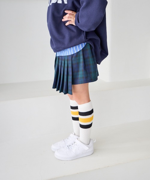 LOWRYS FARM（ローリーズファーム）の「アシメキルトプリーツスカート　150285（スカート・キッズ・ネイビー/レッド・150cm/140cm/130cm/120cm/110cm）」の13枚目の写真