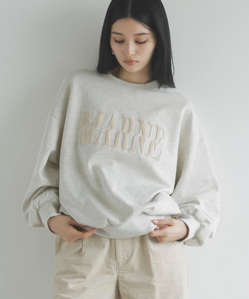 VIS（ビス）の「【新色追加】【選べる4色】裏毛スウェットプルオーバー（スウェット・レディース・ブラウン系その他/ホワイト系その他6/ホワイト系その他5/ダークブラウン/グレー・FREE）」の3枚目の写真