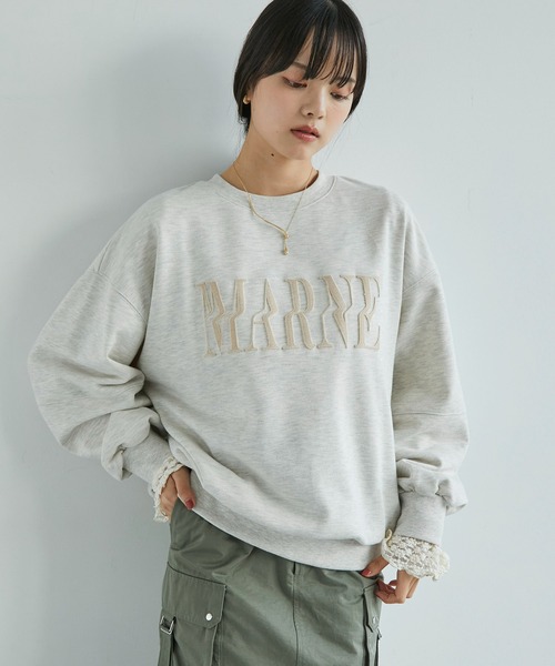 VIS（ビス）の「【新色追加】【選べる4色】裏毛スウェットプルオーバー（スウェット・レディース・ブラウン系その他/ホワイト系その他6/ホワイト系その他5/ダークブラウン/グレー・FREE）」の16枚目の写真