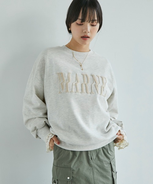 VIS（ビス）の「【新色追加】【選べる4色】裏毛スウェットプルオーバー（スウェット・レディース・ブラウン系その他/ホワイト系その他6/ホワイト系その他5/ダークブラウン/グレー・FREE）」の17枚目の写真