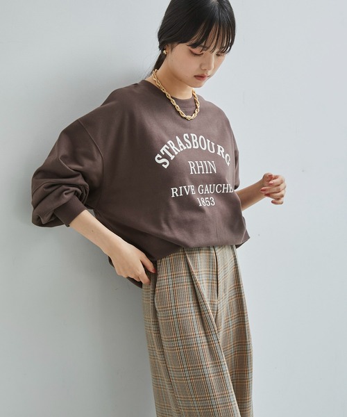 VIS（ビス）の「【新色追加】【選べる4色】裏毛スウェットプルオーバー（スウェット・レディース・ブラウン系その他/ホワイト系その他6/ホワイト系その他5/ダークブラウン/グレー・FREE）」の19枚目の写真