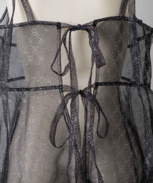 VIOLETTA(ヴィオレッタ)の「花柄ペプラムシアービスチェ(その他トップス・レディース・ベージュ/ブラック/ホワイト・FREE)」の14枚目の写真