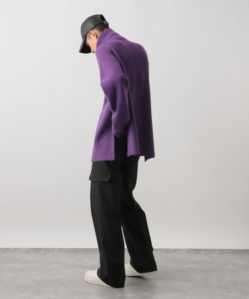 STERNBERG(スタンバーグ)の「ウールカシミヤドライバーズニット(ニット/セーター・メンズ・パープル・MEDIUM)」の4枚目の写真