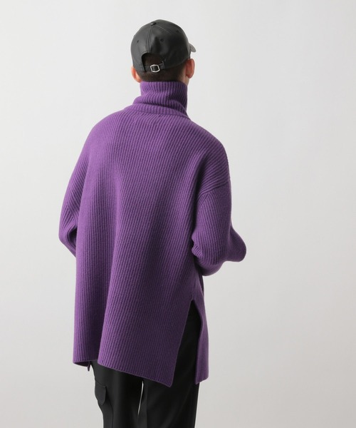 STERNBERG(スタンバーグ)の「ウールカシミヤドライバーズニット(ニット/セーター・メンズ・パープル・MEDIUM)」の7枚目の写真