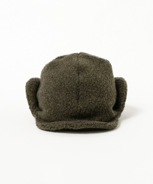 fennica(フェニカ)の「cableami / RECYCLE WOOL FLIGHT W/CAP with Earflap フライト キャップ(キャップ・レディース・ブラック/オリーブ・LARGE/MEDIUM)」の3枚目の写真