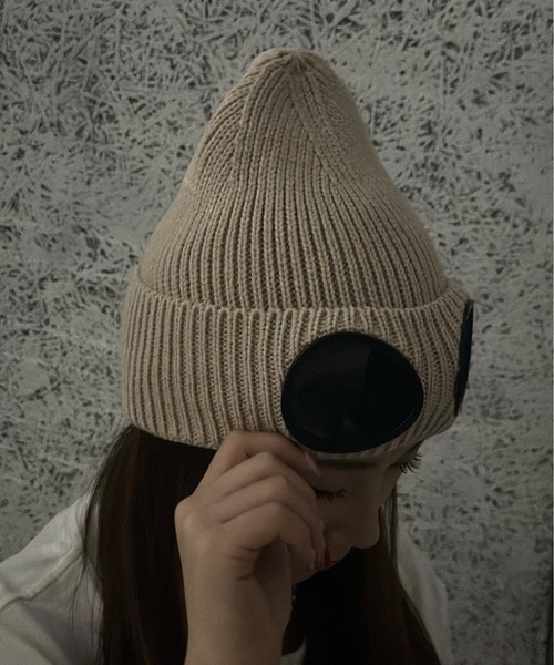 セール】【OKUOKU 0909】サングラス風 デザイン ニット帽 oku
