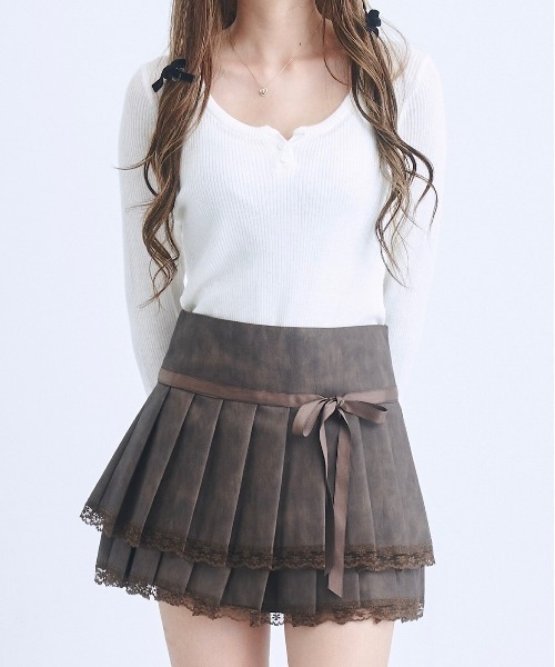 新品未使用 seventen ❤️セブンテン ベーシックリブ ニット モカ