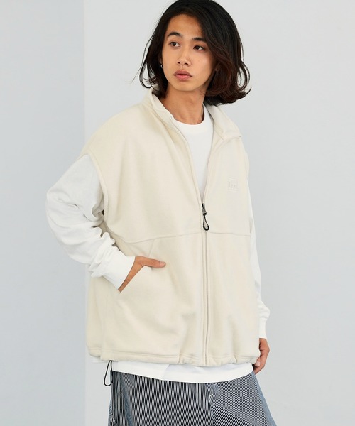 Lee（リー）の「フリース フルジップベスト（ベスト・メンズ・ホワイト/ブラック・SMALL/MEDIUM/LARGE）」の7枚目の写真