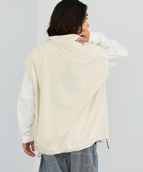 Lee（リー）の「フリース フルジップベスト（ベスト・メンズ・ホワイト/ブラック・SMALL/MEDIUM/LARGE）」の8枚目の写真