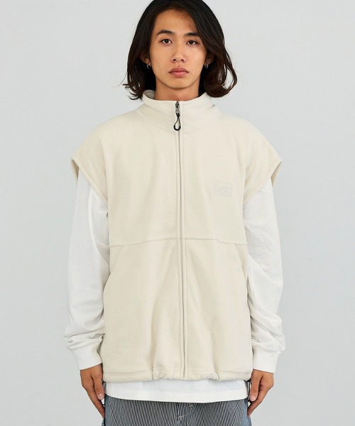 Lee（リー）の「フリース フルジップベスト（ベスト・メンズ・ホワイト/ブラック・SMALL/MEDIUM/LARGE）」の11枚目の写真