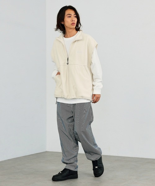 Lee（リー）の「フリース フルジップベスト（ベスト・メンズ・ホワイト/ブラック・SMALL/MEDIUM/LARGE）」の16枚目の写真