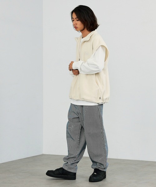 Lee（リー）の「フリース フルジップベスト（ベスト・メンズ・ホワイト/ブラック・SMALL/MEDIUM/LARGE）」の17枚目の写真