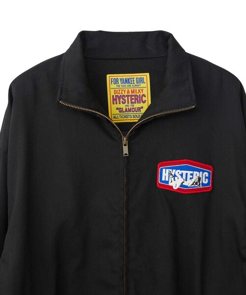 HYSTERIC GLAMOUR(ヒステリックグラマー)の「FLAME PATTERNアップリケ スタンドカラージャケット(その他アウター・レディース・ブラック・FREE)」の4枚目の写真