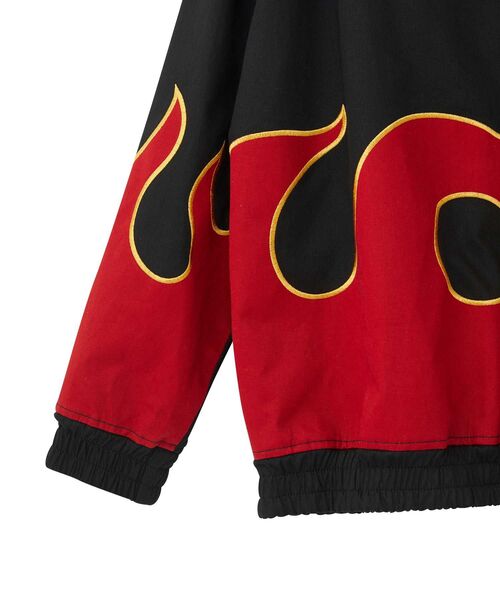 HYSTERIC GLAMOUR(ヒステリックグラマー)の「FLAME PATTERNアップリケ スタンドカラージャケット(その他アウター・レディース・ブラック・FREE)」の6枚目の写真