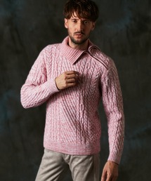 HIDEAWAYS NICOLE | ケーブル編み衿ファスナータートルネックニット(ニット/セーター)