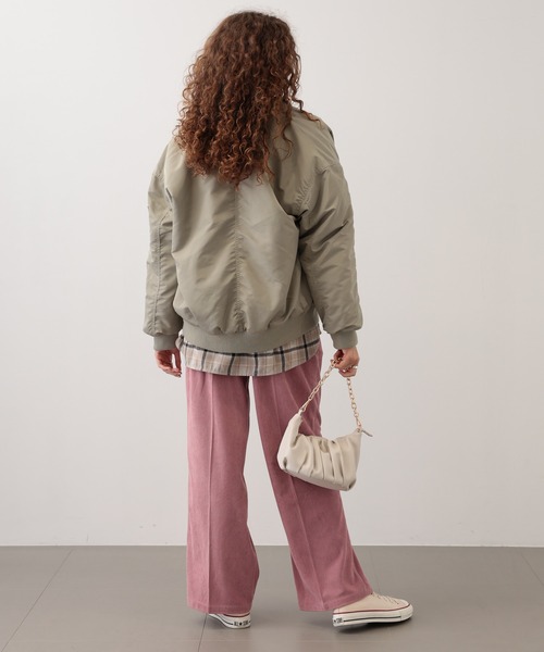 saloon(サルーン)の「SALOON(サルーン)/コーデュロイパンツ【手洗い可】(スラックス・レディース・ブラウン/ピンク/ネイビー・SMALL/MEDIUM)」の6枚目の写真