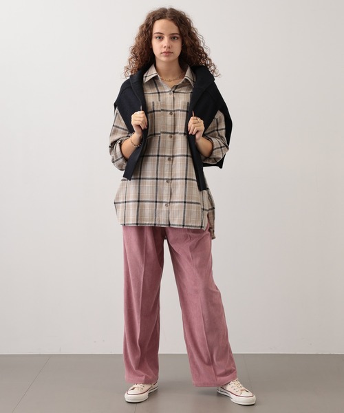 saloon(サルーン)の「SALOON(サルーン)/コーデュロイパンツ【手洗い可】(スラックス・レディース・ブラウン/ピンク/ネイビー・SMALL/MEDIUM)」の11枚目の写真