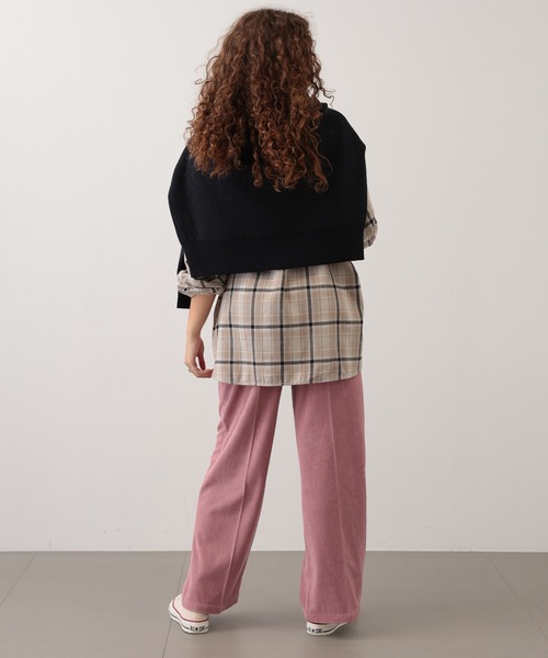 saloon(サルーン)の「SALOON(サルーン)/コーデュロイパンツ【手洗い可】(スラックス・レディース・ブラウン/ピンク/ネイビー・SMALL/MEDIUM)」の15枚目の写真