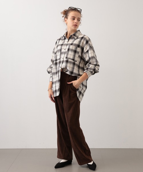 saloon(サルーン)の「SALOON(サルーン)/コーデュロイパンツ【手洗い可】(スラックス・レディース・ブラウン/ピンク/ネイビー・SMALL/MEDIUM)」の16枚目の写真