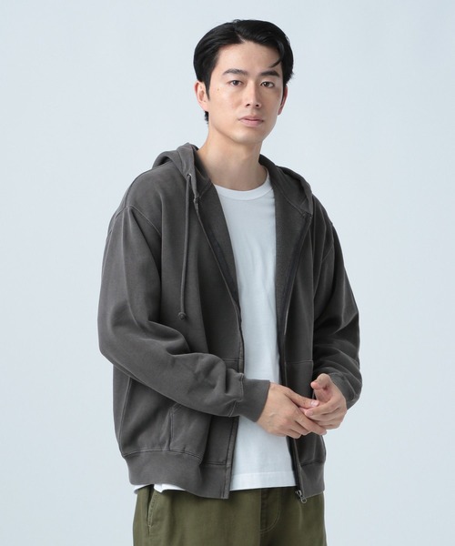 BAYFLOW(ベイフロー)の「LIVELY ZIPスウェットパーカー(パーカー・メンズ・チャコール/オフホワイト・LARGE/MEDIUM)」の2枚目の写真