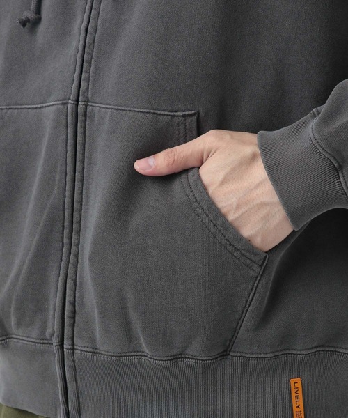 BAYFLOW(ベイフロー)の「LIVELY ZIPスウェットパーカー(パーカー・メンズ・チャコール/オフホワイト・LARGE/MEDIUM)」の10枚目の写真