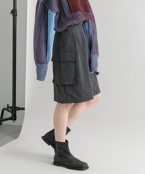KBF（ケイビーエフ）の「フラップポケットショートパンツ（その他パンツ・レディース・アイボリー/カーキ/チャコールグレー・ONE）」の3枚目の写真